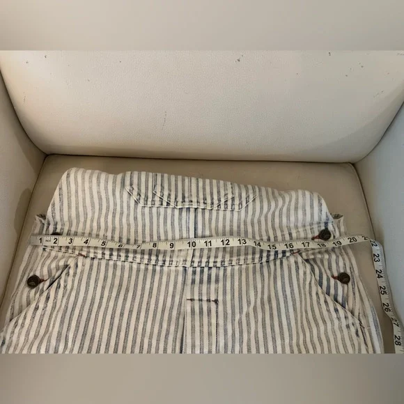 Faherty Women's Striped Blue and White Topsail Classic Overalls - Picture 6 of 13